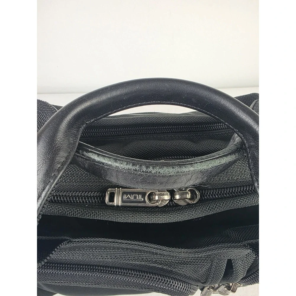 Tumi Alpha Organizer Laptop Briefcase Ballistic Nylon Bag‎ 26141D4 Black *READ*